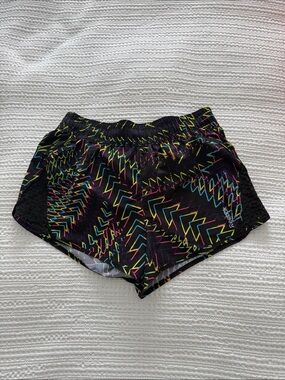 Reebok Women's Running Shorts - Patterned Black, Size M